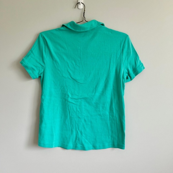 Capagallo golf shirt quarter zip turquoise size M short sleeve polo t-shirt - Picture 9 of 9